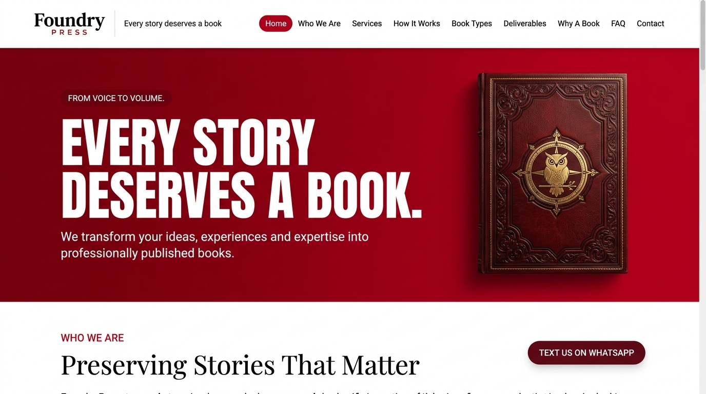 Foundry Press Africa - Every Story Deserves A Book